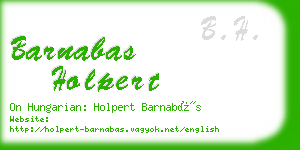 barnabas holpert business card